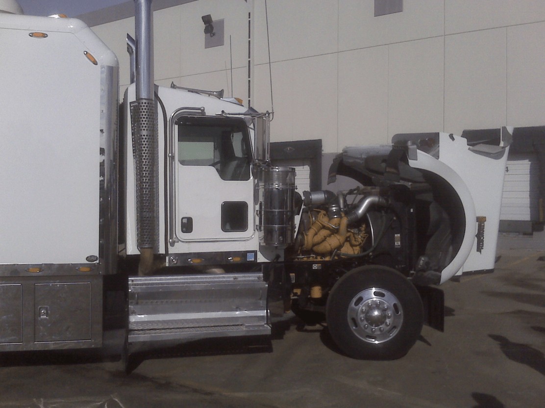 this image shows on-site truck repair in North Las Vegas, NV